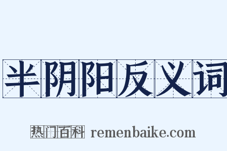 半阴阳反义词是什么意思的图片